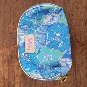 LILLY PULITZER For Estee Lauder -BLUE -Cosmetic -Makeup -Bag